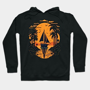 majestic vibrant color magnificent sunset beach Hoodie